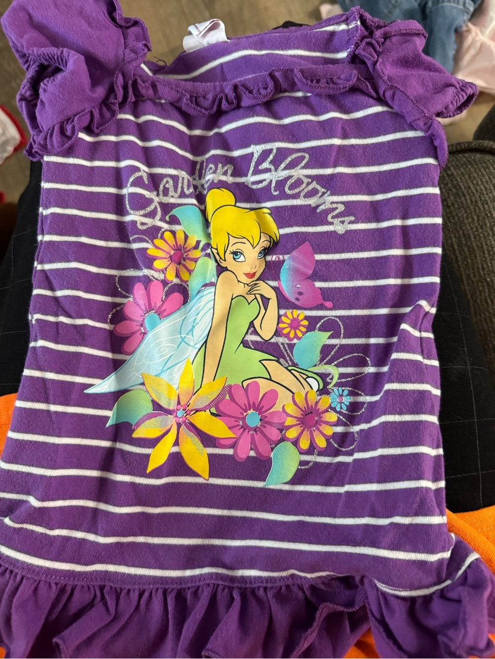 Disney Purple Striped Kids Bottoms